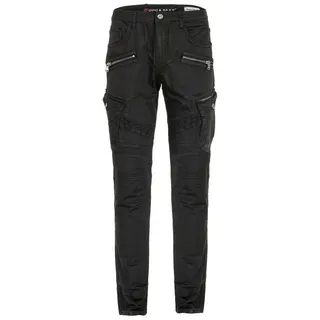 Cipo & Baxx Cargojeans Jeans im angesagten Biker-Stil, CD-424 schwarz 34