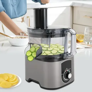 Elektrisch Gemüsehobel 7L Würfelschneider 3 in 1 Obstschneidemaschine Gemüsewürfelmaschine Küchenmaschinen Gewerblicher Gemüseschneider Küchenmaschine Würfelschneidemaschine 600W