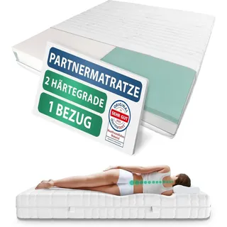 AM Qualitätsmatratzen Premium 7-Zonen Partnermatratze 140 x 200 cm H1 | H2