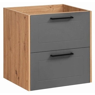 Feldmann-Wohnen Waschbeckenschrank Sinta (Sinta, 1-St., Waschbeckenunterschrank) 60x41x80cm Artisan Eiche graphit Ausführung wählbar grau
