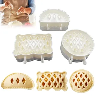 Klassische Mini-Hand Kuchenform, 3 Stück 3 Geformte Apfelkuchen Formener Teigpresse, Mini-kuchenformer für die Herstellung von Kuchen, Torten zu Halloween, Weihnachtsfeiern