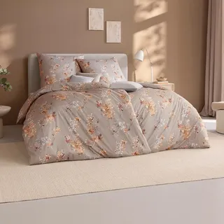 Estella Mako Interlock Jersey Bettwäsche Patrizia kiesel Kissenbezug einzeln 40x80 cm - braun