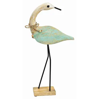 Dekostorch, Mehrfarbig, Holz, Mangoholz, Vogel, 21x42x7 cm, zum Stellen, Dekoration, Skulpturen & Dekoobjekte, Dekotiere