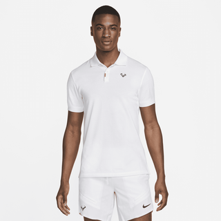 The Nike Polo Rafa Herren-Poloshirt in schmaler Passform - Weiß, XL