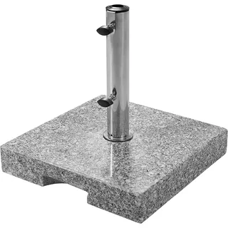 Doppler Granitsockel 25kg I Schirmständer mit Griff-Mulde für Transport I Sonnenschirmständer für Sonnenschirme mit max. 200cm Schirmdurchmesser & 2,5 bis 4,8 cm Rohrdurchmesser