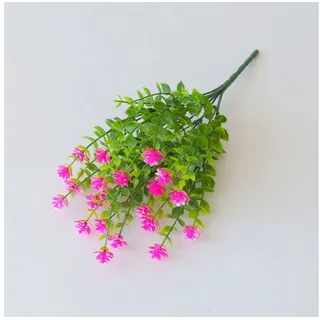 Kunstpflanze 2 Sträuße aus künstlichen Blumen, Pflanzen für den Außenbereich, YRIIOMO, Hochzeit, Gartendekoration, Heimdekoration rosa