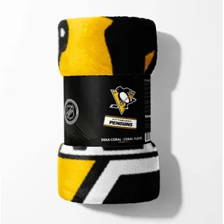 Decke Official Merchandise  NHL Pittsburgh Penguins Essential 150x200 cm - Schwarz,Gold - 150 × 200 cm