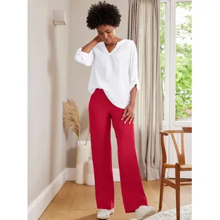Bequeme Jeans INSPIRATIONEN, Damen, Gr. 52, Normalgrößen, rot, 96% Baumwolle, 4% Elasthan, unifarben, lang, Jeans