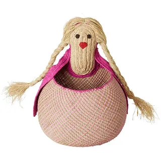 Rice Körbchen "Girl Shape" in Rosa - (B)39 x (H)51 x (T)32 cm