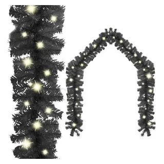 vidaXL Weihnachtsgirlande LED 20 m Schwarz