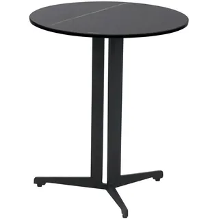 Novel Beistelltisch, Schwarz, Metall, Glas, Keramik, rund, Säule, 40x45x40 cm, Wohnzimmer, Wohnzimmertische, Beistelltische, Beistelltische Metall