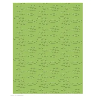 bastelkoerble® Prägeschablone " Fische christlich " 10,6 x 15,0 cm für Embossing ( Wachsplatten ) Kartengestaltung