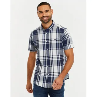 Threadbare Kurzarmhemd THBMarcello (1-tlg) mit tollem Karo-Muster grau M