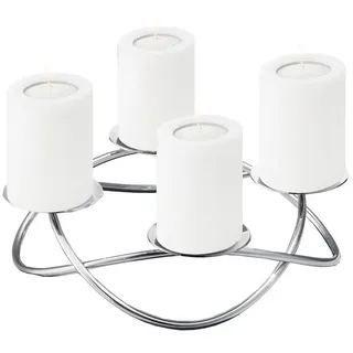 Edzard Adventskranz Alloa (ø 33 cm), Edelstahl hochglanzpoliert, silberfarben