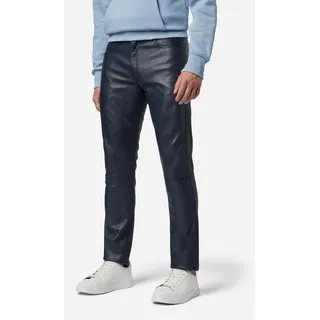 RICANO Lederhose No. 3 TR – Slim Fit Lederhose aus Lamm Leder im 5-Pocket-Stil blau 40