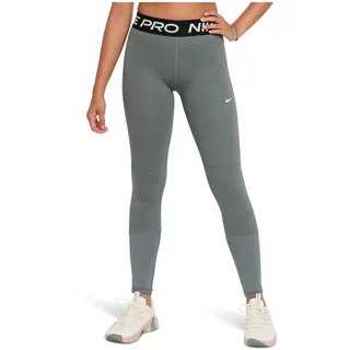 Nike Pro Leggings Mädchen carbon heather/white M 137-146 cm