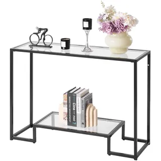 Vevor 2-stufiger Konsolentisch 107 x 35,4 x 75,5 cm schwarz