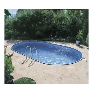 Einbaupool Stahlwandpool oval Ø 0 cm 800 x 420 x 150 mm 41000 l weiß inkl. Innen