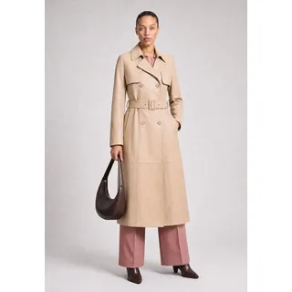 Ricano Ledermantel Darcy Ledermantel mit Gürtel beige L
