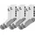 Socken 3er Pack Weiß/Schwarz 35-38