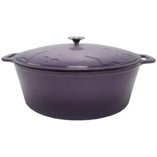 Grillfürst Bratentopf Grillfürst Dutch Oven Sternentöpfchen / Gusseisen Bräter - emailliert - XL - lila
