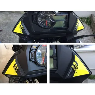 Resin Bike Aufkleber für Motorrad Kompatibel mit Suzuki V-Strom 650 2017-2018. Armaturenbrettschutz vor Stößen und Kratzern. 3D-Harzklebstoff – Stickers - Made in Italy