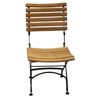 Zebra Florence Klappstuhl aus Teakholz und Flachstahl