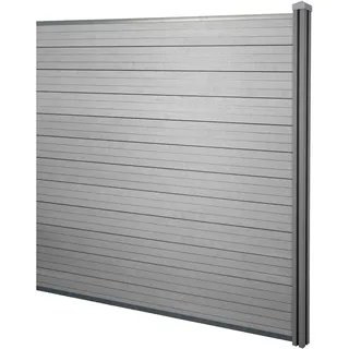 Mendler Windschutz Sarthe 190 x 189 x 9 cm grau WPC