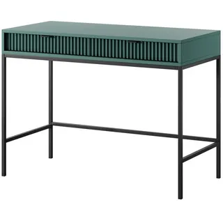 Bettso Schminktisch, Grün, Schwarz, Metall, 2 Schubladen, 104x78x50 cm, Wohnzimmer, Wohnzimmertische, Konsolentische