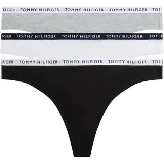 Tommy Hilfiger Damen Strings Tangas, Mehrfarbig (Medium Grey Heather/White/Black), S - S