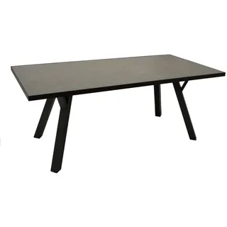 DEGAMO MANCIANO Gartentisch 180 x 90 x 72 cm dunkelgrau