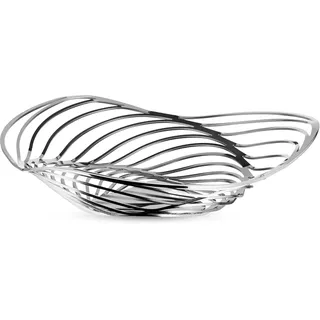 Alessi Trinity Korbschale aus Edelstahl 18/10 glänzend poliert ᴓ 26,0cm, 12 x 27 x 12.5 cm