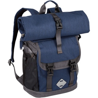 camel active Satipo Herren Rolltop Rucksack Backpack, 26 L Blau