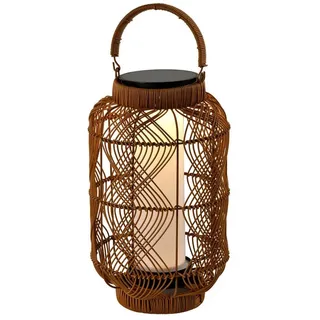 LQWELL LED Solarleuchte Solarleuchten/Solarlampe 2in1 Solarladung&USB Aufladung Solarlampen, LED fest integriert, LED Solarleuchte Außen kabellos Rattan Indoor Dekorative Nachtlicht mit Ladekabel, für Garten Balkon Camping Schlafzimmer Hof Rasen ST-A