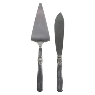 Chic Antique Linas Tortenheber & Kuchenmesser 2er-Set, L29 cm, antik kohle
