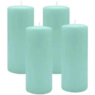Kopschitz Kerzen 4er Set Adventskranzkerzen Türkis Ø 60 x 200 mm