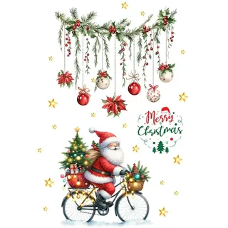 Wandtattoo Weihnachten Weihnachtsbaum Wandaufkleber Weihnachtsmann Wandaufkleber Wandsticker Schaufenster Weihnachten Party Weihnachtsdeko