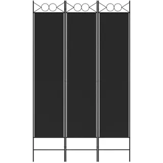 vidaXL Paravent Schwarz 120x200 cm Stoff