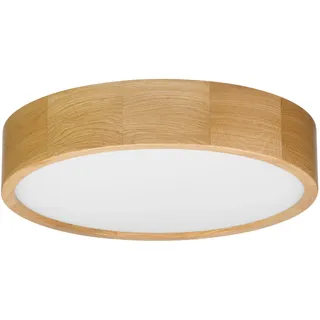 STOLARNIA PIKA Deckenleuchte Holz - Rund Modern Holzlampe 2xE27 (37 cm) - Deckenlampe Eiche - Natur Lampe für Schlafzimmer, Wohnzimmer, Flur, Küche - Stilvolles Design Eichenholz - LEJA 40 cm