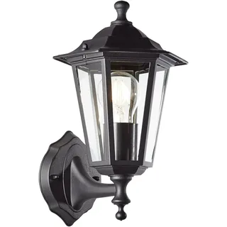 Brilliant Außenwandleuchte Glas Metall 31,0 cm E27 schwarz