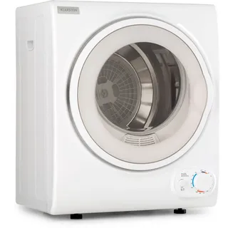 Klarstein Jet Set 2500 - Wäschetrockner, Ablufttrockner, Frontlader, 850 W, freistehend/Unterbau, EEK C, 2,5 kg, PTC-Heizelement, Wärmewahl bis 60 °C, Timer 20 bis 200 Minuten, Kompakt, weiß
