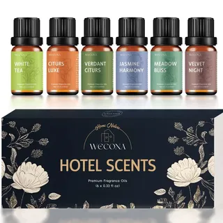 WECONA Hotel Aroma Öl Set, 6 x 10 ml Aroma Diffuser Öl