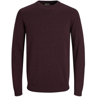 JACK & JONES Dünner Langarm Strickpullover Rundhals Basic Sweater Shirt Jumper JJEBASIC, KNIT CREW NECK Grau XXL