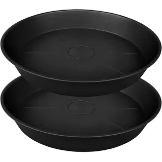 Bleuhome Pflanzen-Untersetzer, rund, 10,7 cm tief, große Tiefe Pflanzen-Untersetzer, 61 cm, 66 cm für Töpfe, robuste Kunststoff-Wasserschalen für drinnen und draußen, 25 Stück