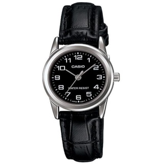 Casio Damen Analog Quarz Uhr mit Leder Armband LTP-V001L-1