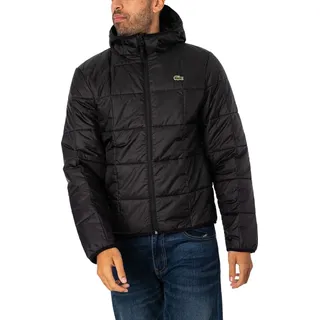 Lacoste Logo Puffer Jacke, Schwarz L - Schwarz - L