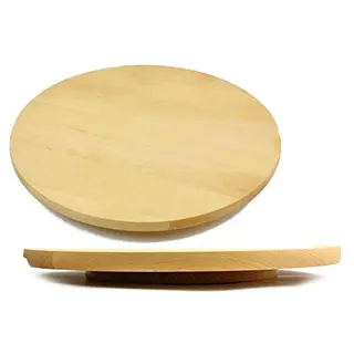 Wooden World - Drehbares Lazy Susan-Brett, rund, aus Holz, drehbar, zum Servieren von Pizza und Kuchen - 45 cm