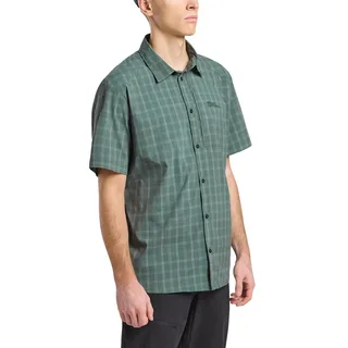 Jack Wolfskin Herren Norbo S/S Shirt Hemd, Hedge Green Checks, XL