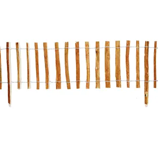 Staketenzaun Holzzaun Rollzaun mit Steckpfosten Haselnuss Naturzaun Stakete 5m