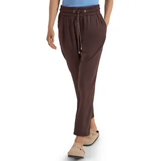 Cecil Mid Waist Slim Leg Hose Loose Fit Braun XXL